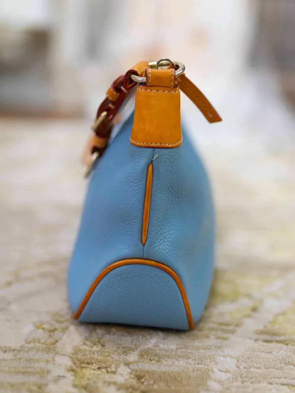 Dooney & Burke Purse Blue pebble leather